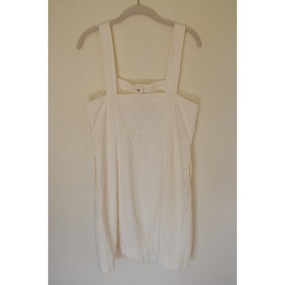 Madewell Denim Square Neck Button Up Mini Dress Size 10 - Picture 7 of 8